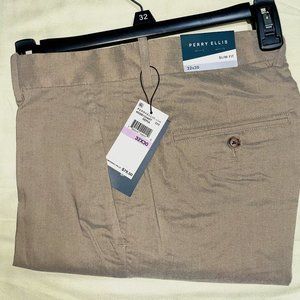 NWT Sepia PERRY ELLIS DRESS PANTS 32 X 30